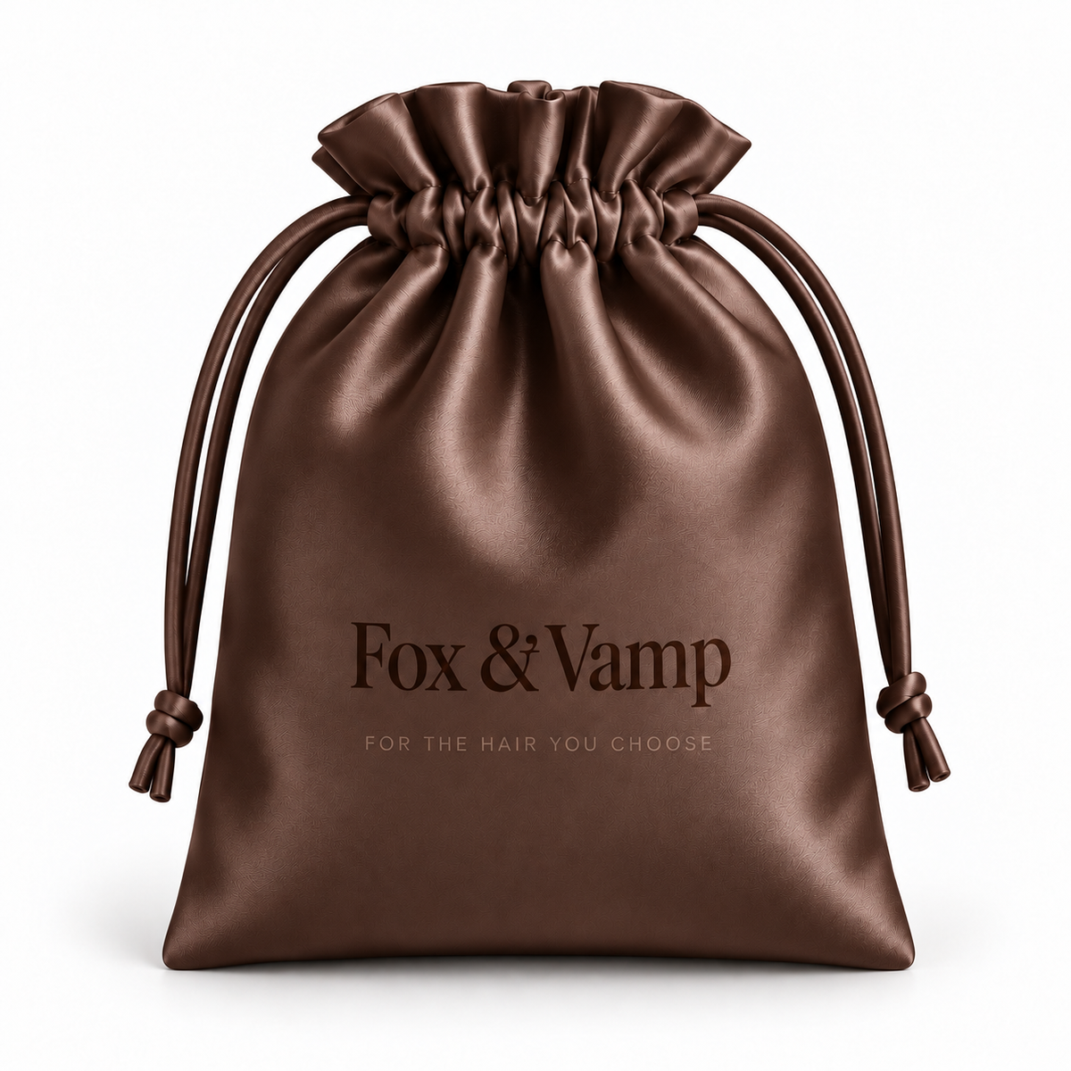 Fox & Vamp Extension Saver silk bag in chocolate