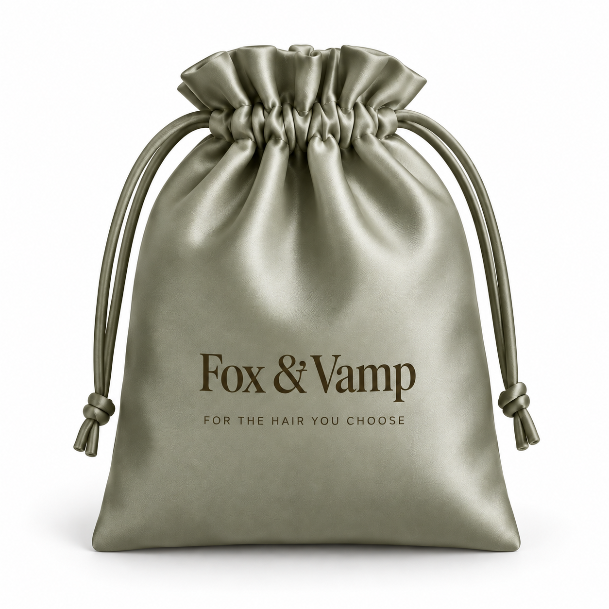 Fox & Vamp Extension Saver silk bag in sage