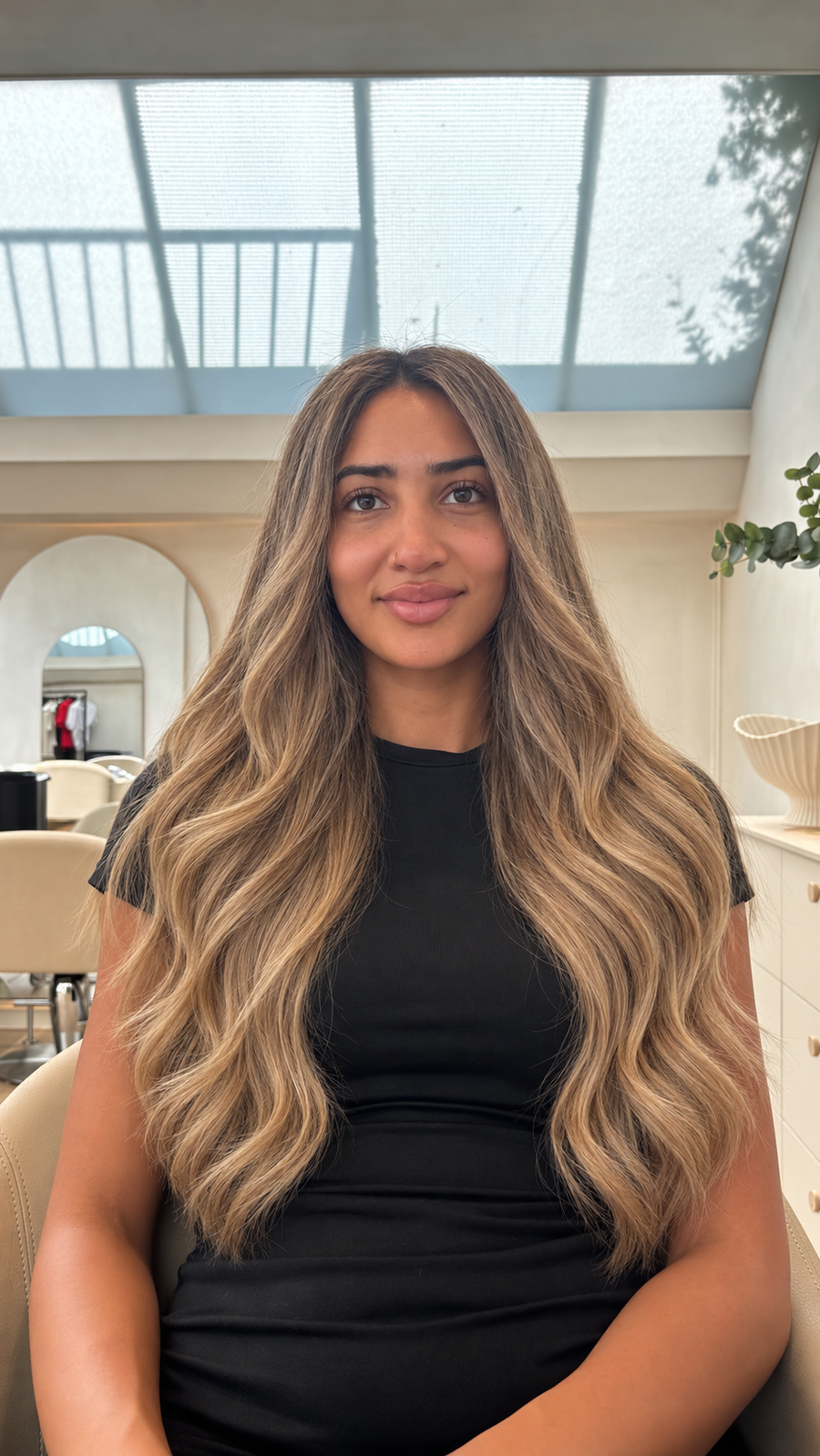 After The Full Edit 22 inch clip-in hair extensions by Fox & Vamp, two shades blended